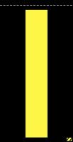 21KA26 Letter Label, I, Yellow/Black, PK 25