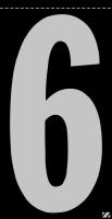 21KA86 Number Label, 6, Silver/Black, PK 25