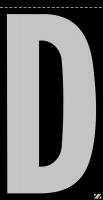 21KA93 Letter Label, D, Silver/Black, PK 25