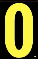 21KC77 Letter Label, O, Yellow/Black, PK 25