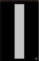 21KD44 Letter Label, I, Silver/Black, PK 25
