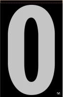 21KD50 Letter Label, O, Silver/Black, PK 25