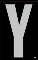 21KD60 Letter Label, Y, Silver/Black, PK 25