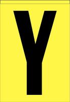 21JU24 Letter Label, Y, Black/Yellow