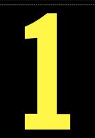 21JU27 Number Label, 1, Yellow/Black