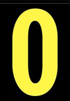 21KE23 Letter Label, O, Yellow/Black, PK 5