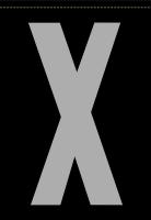 21KF04 Letter Label, X, Silver/Black, PK 5