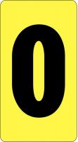 21KF39 Letter Card, O, 1In, Blk/Yllw, PK 100