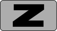 21KP49 Letter Card, Z, 5/8In, Yllw/Blk, PK 100