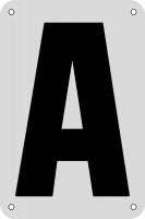 21KU15 Letter Card, A, 3In, Yllw/Blk, PK 25