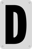 21KU18 Letter Card, D, 3In, Yllw/Blk, PK 25