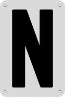 21KU28 Letter Card, N, 3In, Yllw/Blk, PK 25