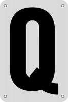21KU31 Letter Card, Q, 3In, Yllw/Blk, PK 25
