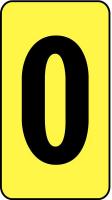 21LJ02 Letter Card, O, 1In, Blk/Yllw, PK 100