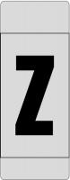 21LJ49 Letter Card, Z, 1In, Blk/Slvr, PK 100