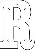 21LK14 Letter, Embossed, R, 1-1/2In, PK 100