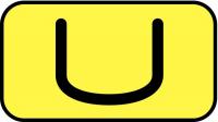 21LL62 Letter Card, U, 5/8In, Blk/Yllw, PK 100