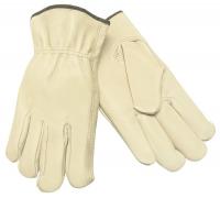 21NM36 Leather Palm Gloves, Pigskin, Shirred, M, PR