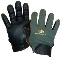21NP12 Anti-Vibration Gloves, Leather, M, PR