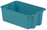 21P623 Stack and Nest Container, 21x13x8, Blue