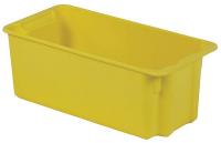 21P628 Stack and Nest Container, 24x11x9, Yellow