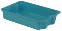 21P629 Stack and Nest Container, 24x15x5, Blue