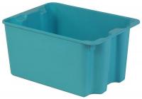 21P637 Stack and Nest Container, 28x20x14, Blue