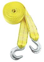 21T104 Tow Strap, w/Hooks, 2 In x 15 Ft., Yellow