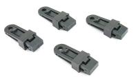 21T116 Tarp Clips, Black, Pk 4