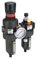 21U807 Filter/Regulator/Lubricator, 2 Piece, 1/4