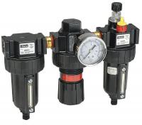 21U818 Filter/Regulator/Lubricator, 3 Piece, 1/2
