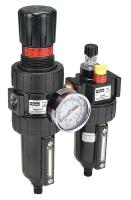 21U824 Filter/Regulator/Lubricator, 2 Piece, 1/2