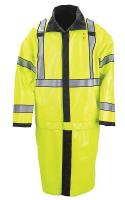 21V849 Rain Jacket, Unisex, Rev Blk/Hi-Vis Ylw, L