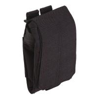 21V993 X-Large Drop Pouch, Black, Nylon, 11 x 8 In