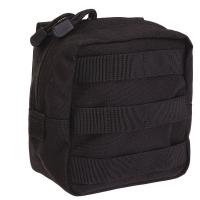 21W006 Pouch, Black, Nylon, 6 x 6 In