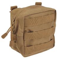 21W007 Pouch, Flat Dark Earth, Nylon, 6 x 6 In