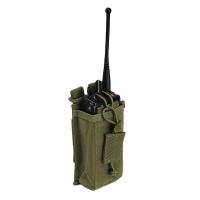 21W021 Radio Pouch, Tac OD, Nylon, 5-3/8 x3-5/8 In