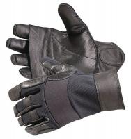 21W064 Leather Gloves, Tactical, Black, M, Pr