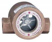 21XL68 Double Sight Flow Indicator, Bronze, 3/8In