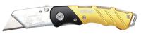 21Y986 Utility Knife, 6-3/4 In, Steel, Gold/Black