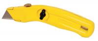 21Y992 Utility Knife, 7-1/4 In, Steel, Yellow
