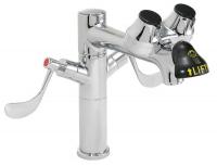 21YG76 Eye/Face Wash Station, Counter, Chrome
