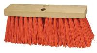 21YH10 Sweeping Broom, Orange Poly, 18 in