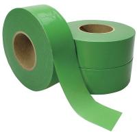 21YH59 Flagging Tape, Green, Poly, 300 ft, PK3