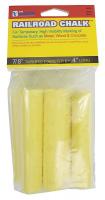 21YH65 Railroad Chalk, White, Tapered, 4 In, PK 6