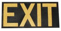 21YH67 Exit Sign, Exit, Rubber/Adhesive