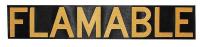 21YH78 Facility Sign, Flammable, Rubber/Adhesive
