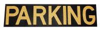 21YH86 Parking Sign, Parking, Rubber/Adhesive