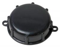 21YK98 IBC Dust Cap, Polypropylene, Black, 2 In. W