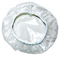 21YL79 Pail Cover, Elastic Band, Clr, LDPE, PK 100